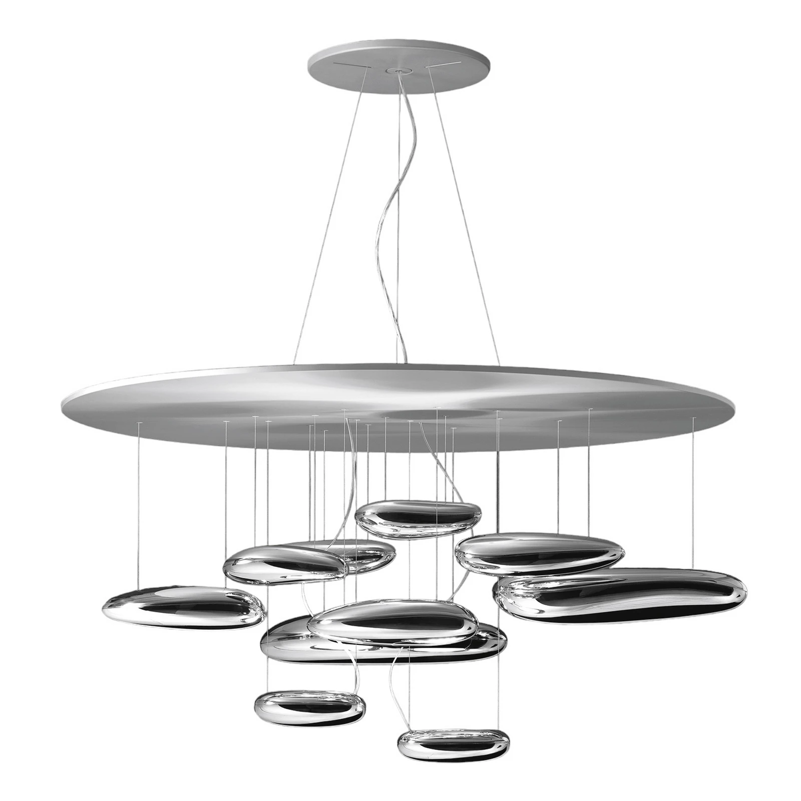 Artemide Mercury chrome chandelier